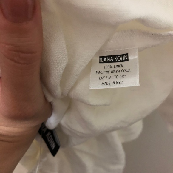 Ilana Kohn White 100% Linen Nico Ankle Pants M - Picture 3 of 5